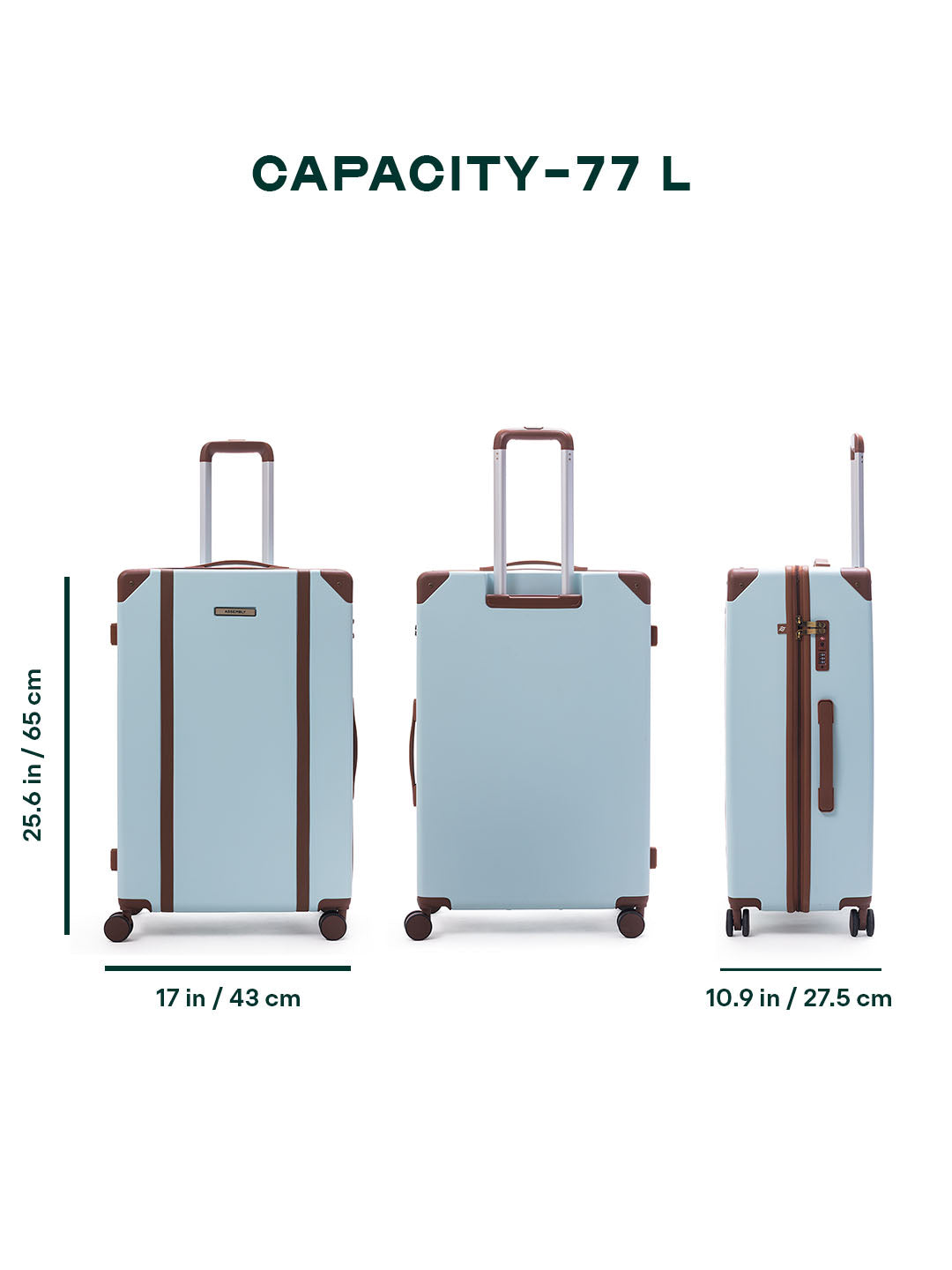 Vintage | Cadet Blue | Medium Hard Luggage