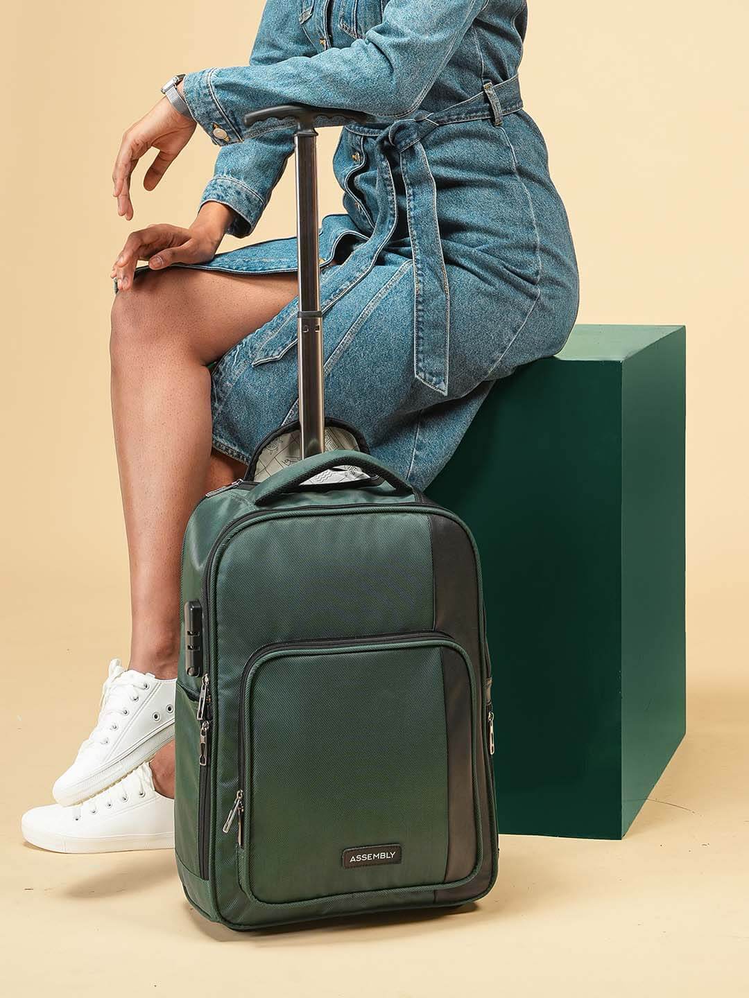 Buy Jetson | Green | Laptop Trolley Backpack – Trolley Backpacks Online in India | Assembly