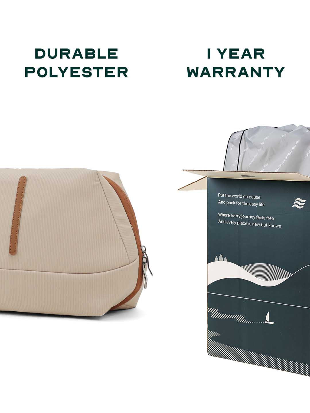 Odyssey Vanity Case | Beige | Compact Travel Organiser For Long Or Short Trips