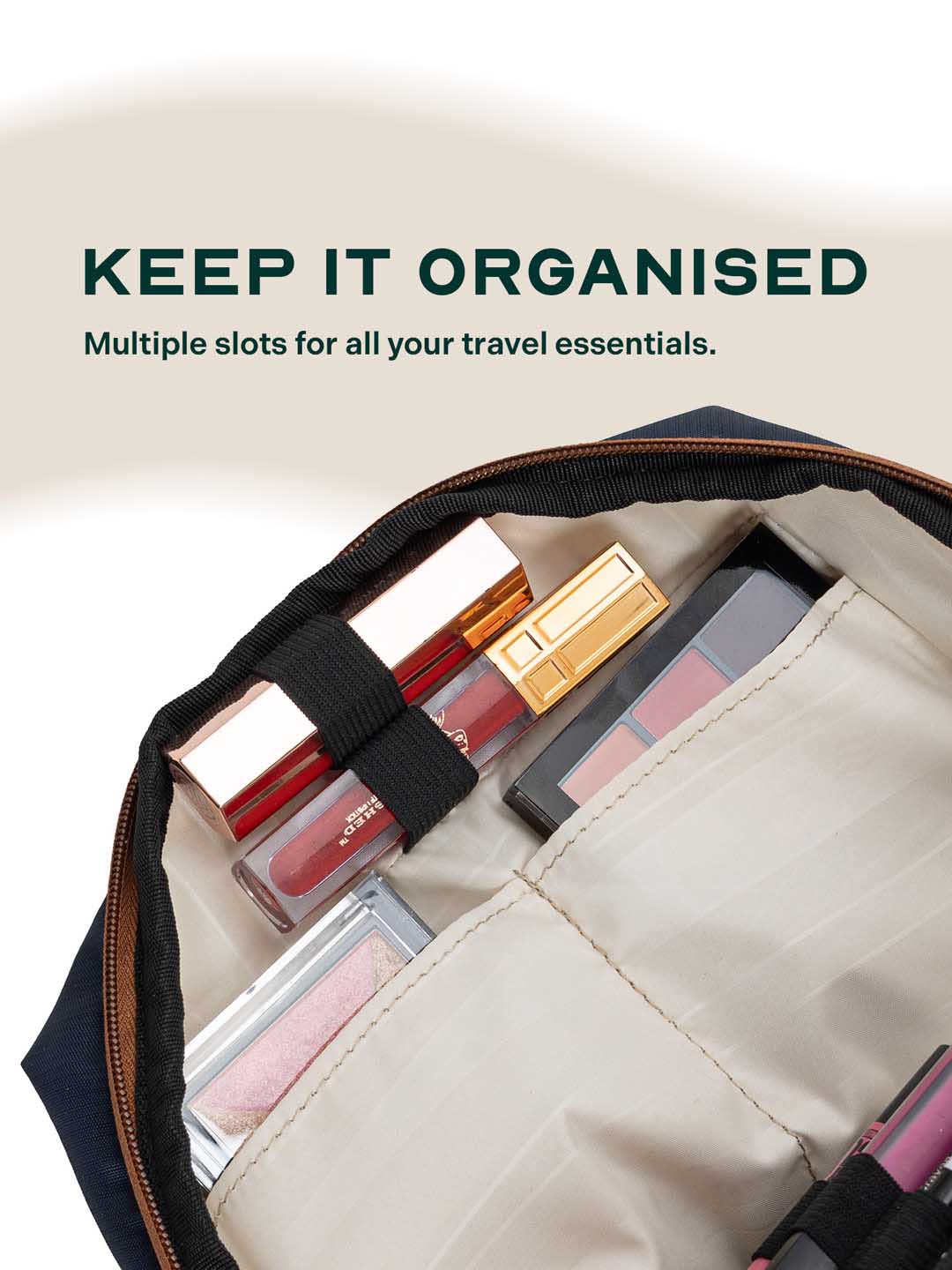 Odyssey Vanity Case | Blue | Compact Travel Organiser For Long Or Short Trips