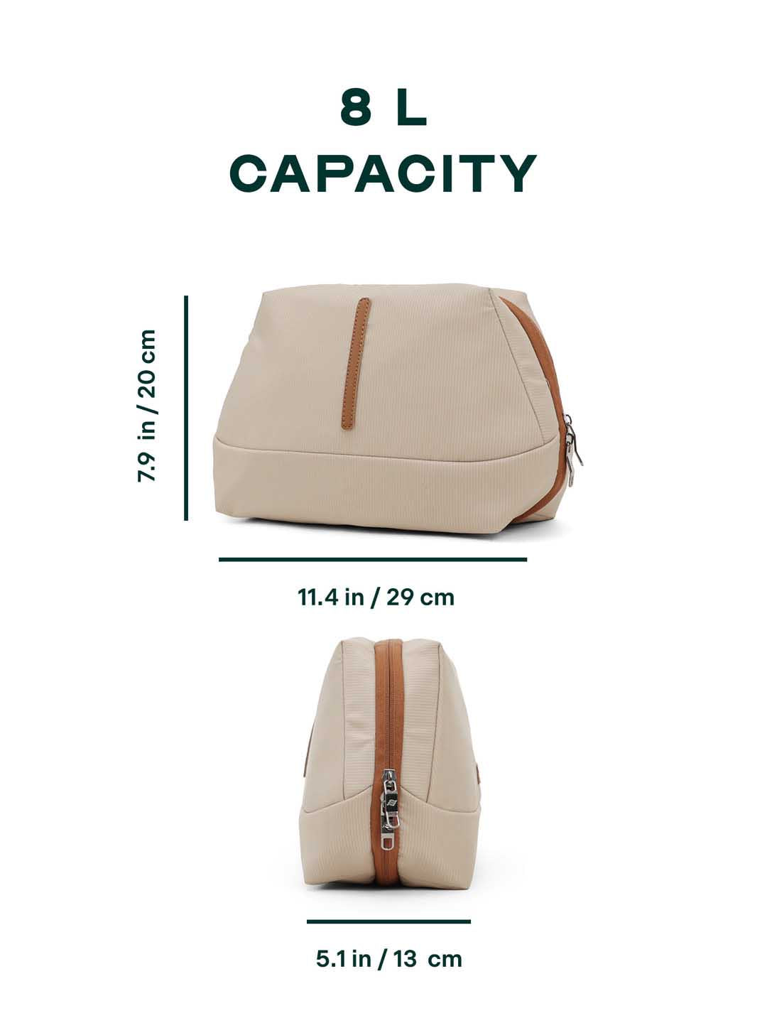 Odyssey Vanity Case | Beige | Compact Travel Organiser For Long Or Short Trips