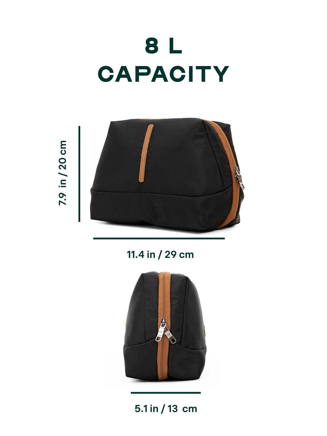 Odyssey Vanity Case | Black | Compact Travel Organiser For Long Or Short Trips