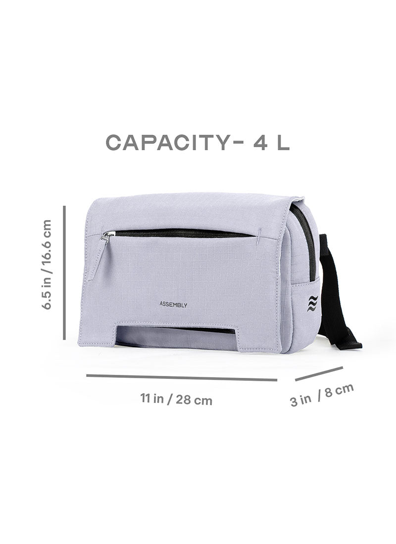 Scape Fanny Pack | Grey | 3 Way Carry Crossbody With Spillproof Upper