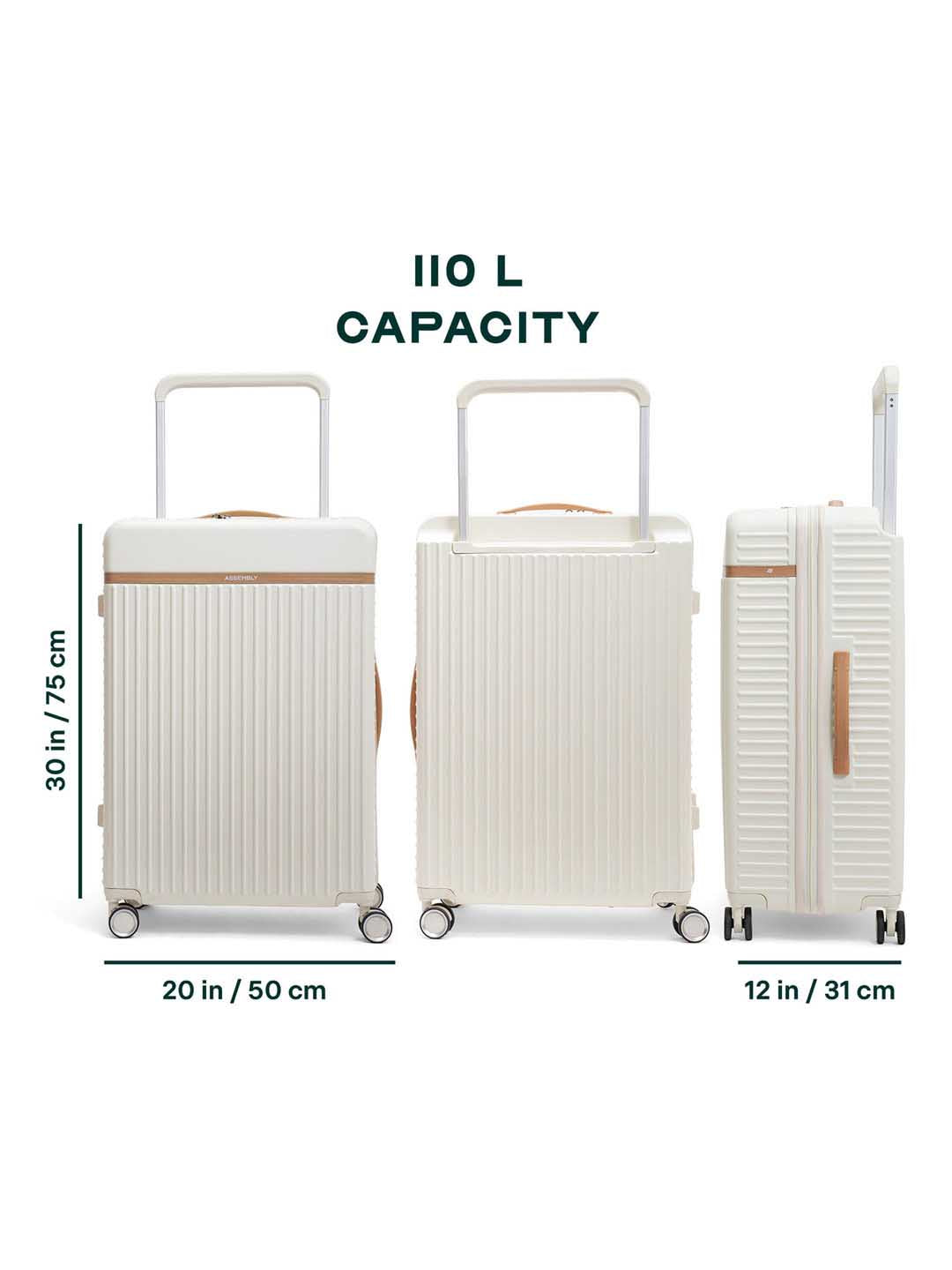 Rover | Moon-White | Large Hard Luggage