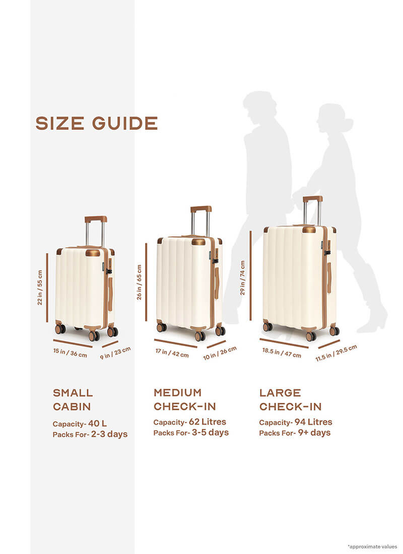 Iris | Beige | Cabin Hard Luggage