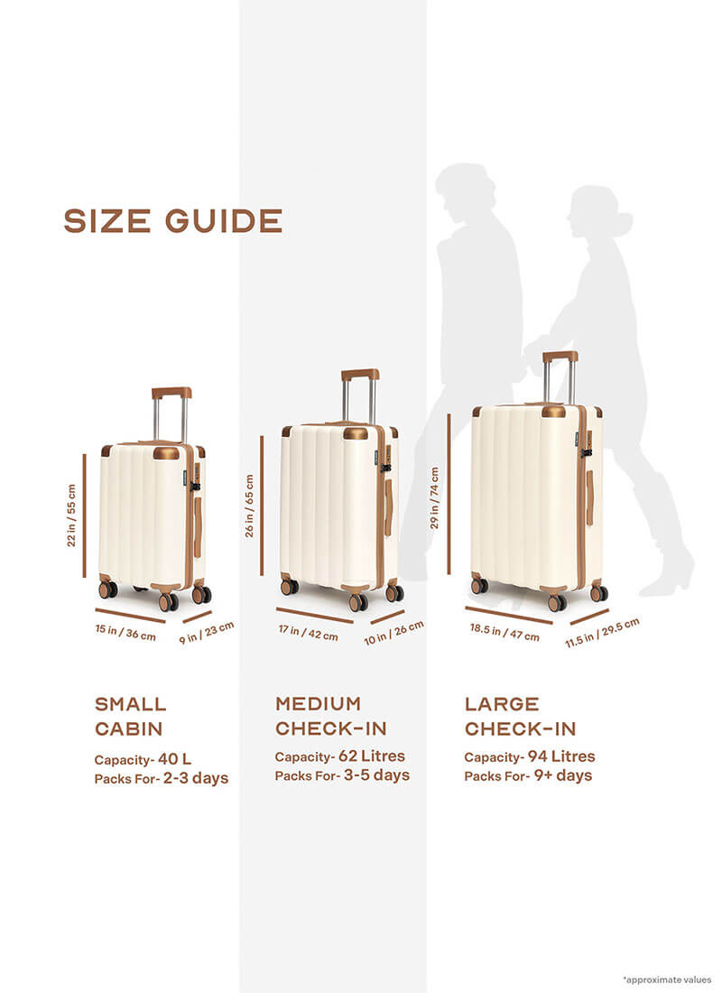 Iris | Beige | Medium Hard Luggage