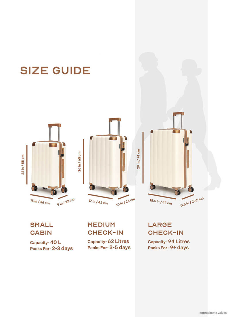 Iris | Beige | Large Hard Luggage