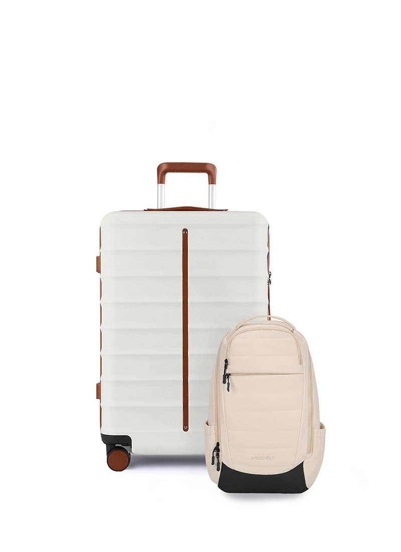 Odyssey & Float Backpack Combo | Sand White | Medium Hard Luggage & Backpack