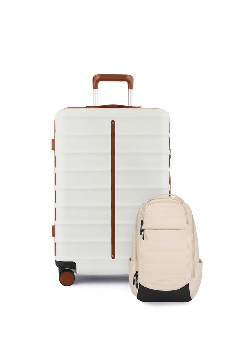 Odyssey & Float Backpack Combo | Sand White | Large Hard Luggage & Backpack