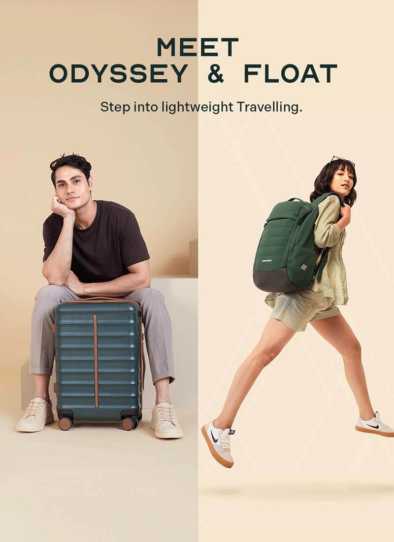 Odyssey & Float Backpack Combo | Forest Green | Cabin Hard Luggage & Backpack