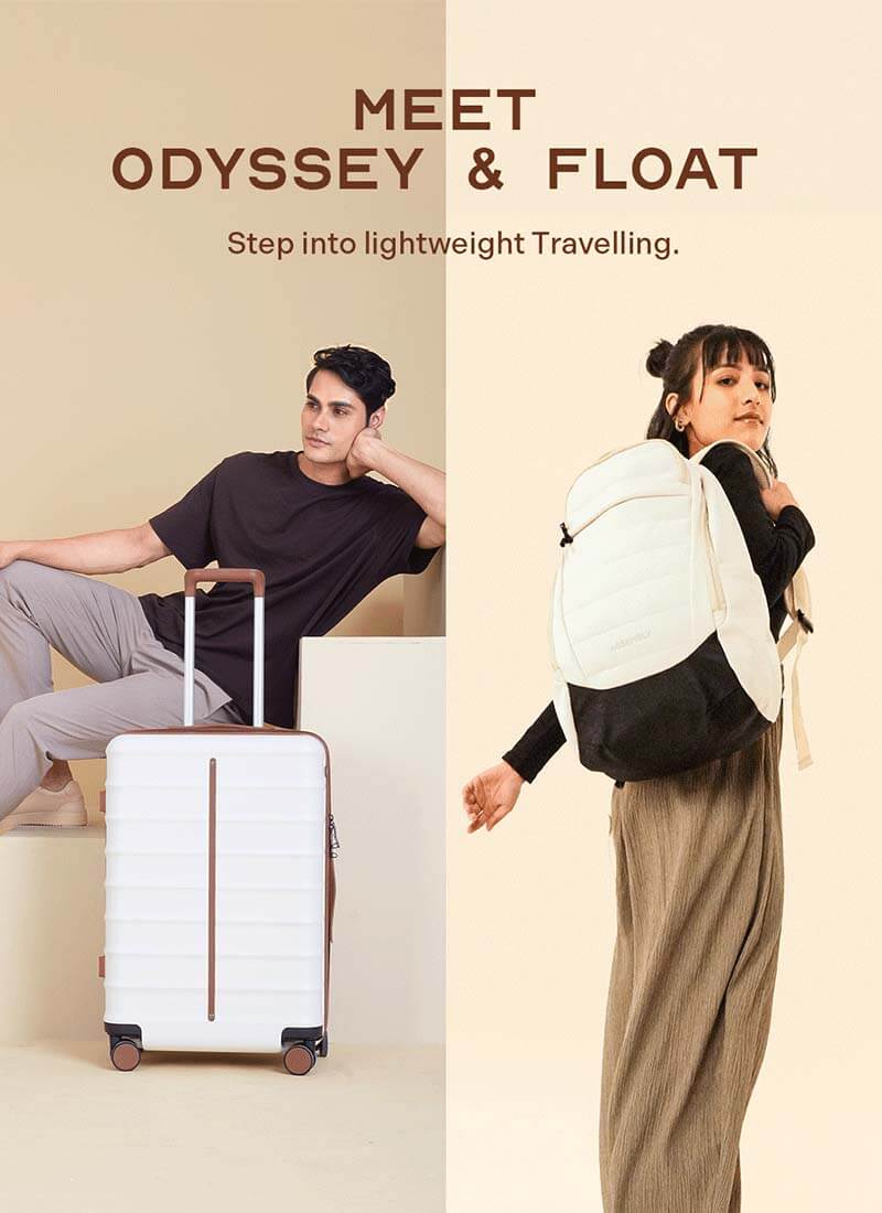 Odyssey & Float Backpack Combo | Sand White | Medium Hard Luggage & Backpack