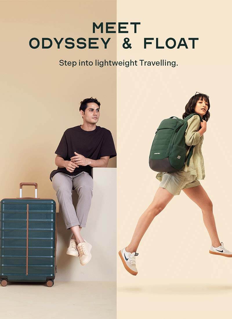 Odyssey & Float Backpack Combo | Forest Green | Large Hard Luggage & Backpack