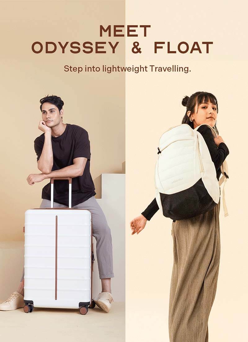 Odyssey & Float Backpack Combo | Sand White | Large Hard Luggage & Backpack