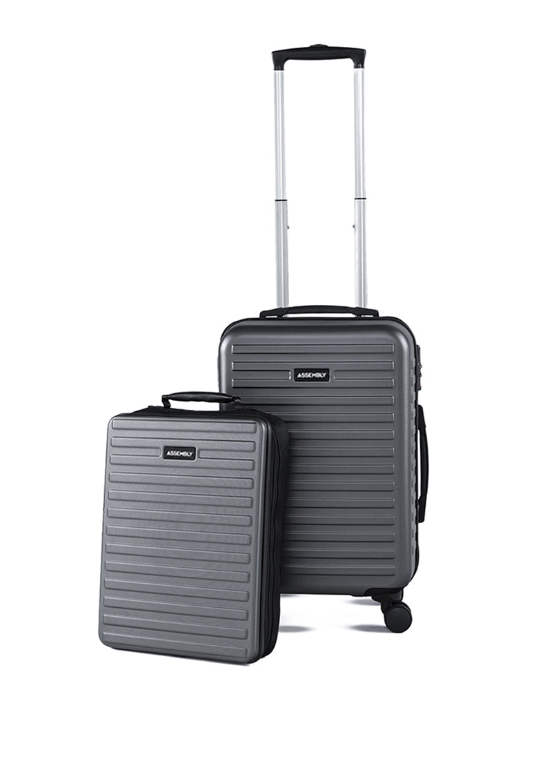 Stark+Edge Combo | Grey | Cabin Hard Luggage with Backpack