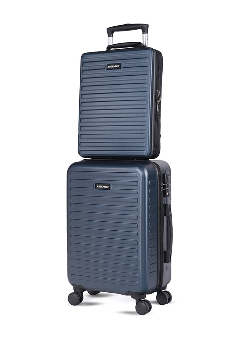 Stark+Edge Combo | Blue | Cabin Hard Luggage with Backpack