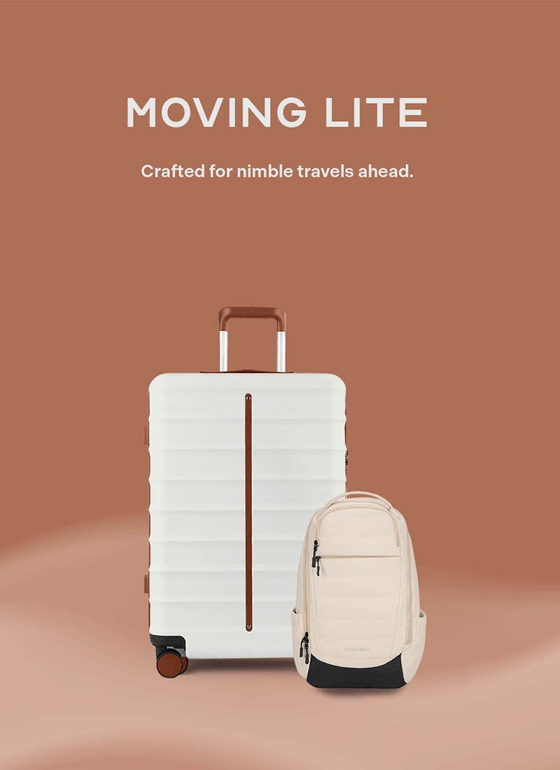 Odyssey & Float Backpack Combo | Sand White | Large Hard Luggage & Backpack