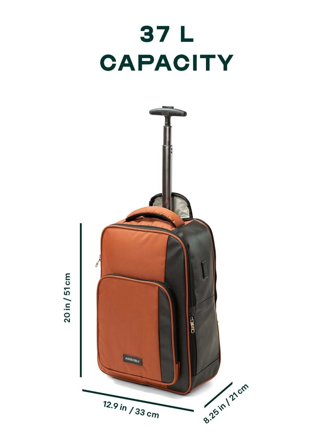 Buy Jetson | Rust | Laptop Trolley Backpack – Trolley Backpacks Online in India | Assembly
