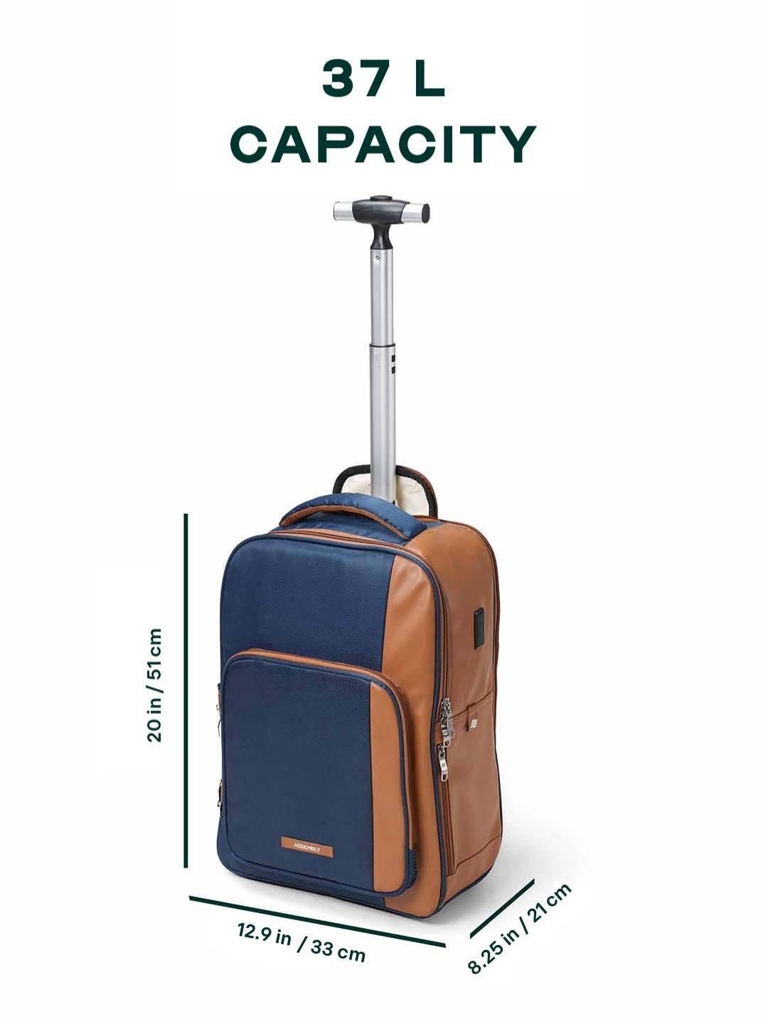 Jetson | Blue | Laptop Trolley Backpack