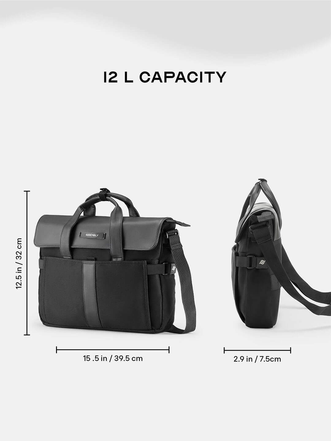 Kairo Laptop Messenger Bag Black