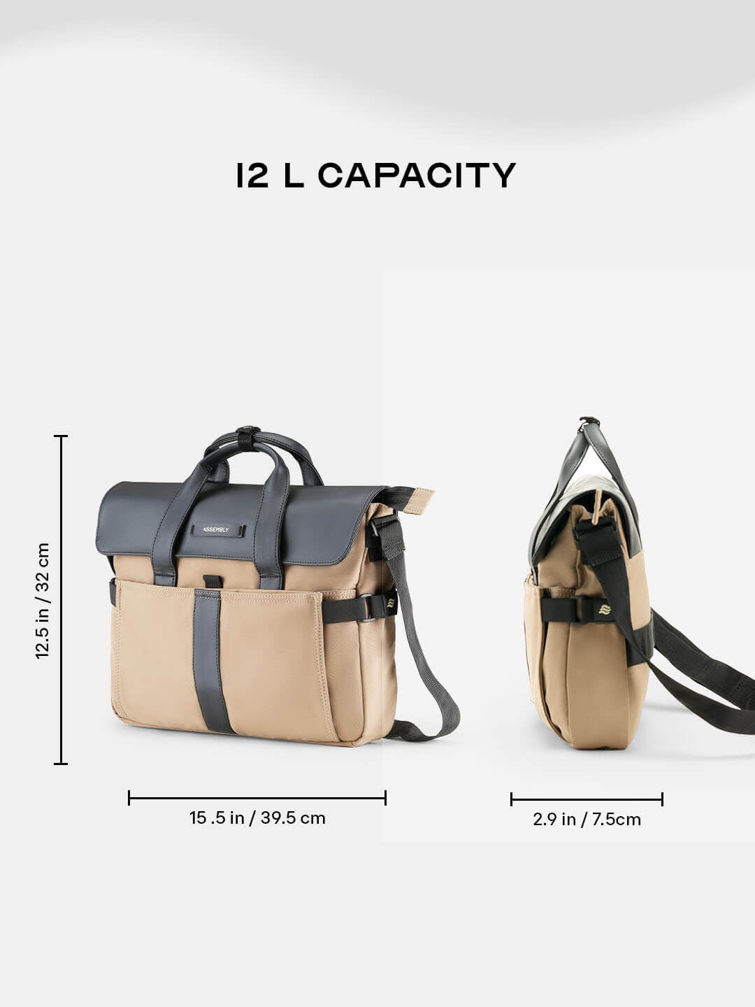 Kairo Laptop Messenger Bag Beige