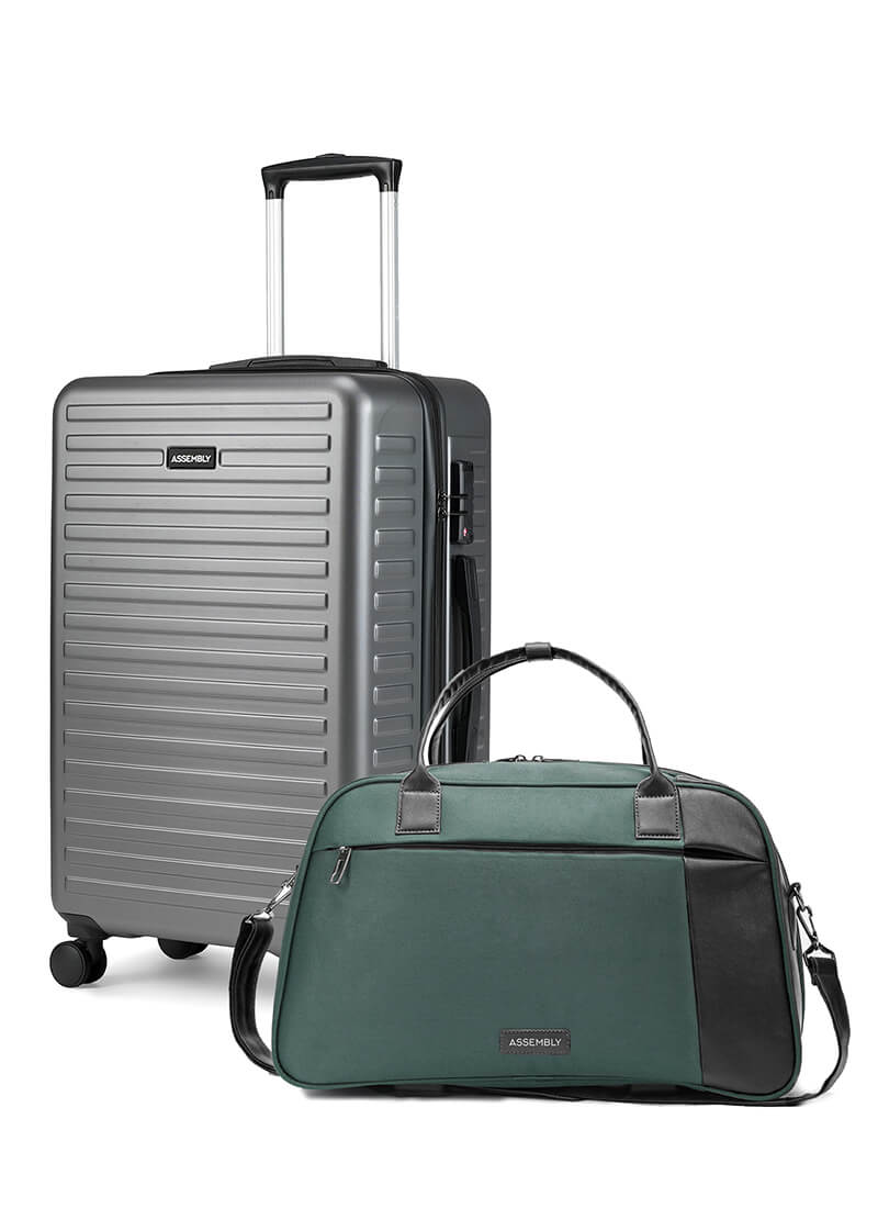 Stark+Verve Combo | Grey | Medium Hard Luggage with Duffle Bag