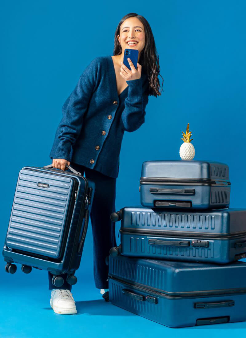StarkPro Combo | Blue/White | Set of 3 Luggage