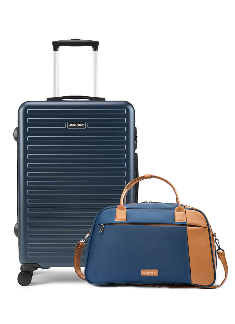 Stark+Verve Combo | Blue | Medium Hard Luggage with Duffle Bag