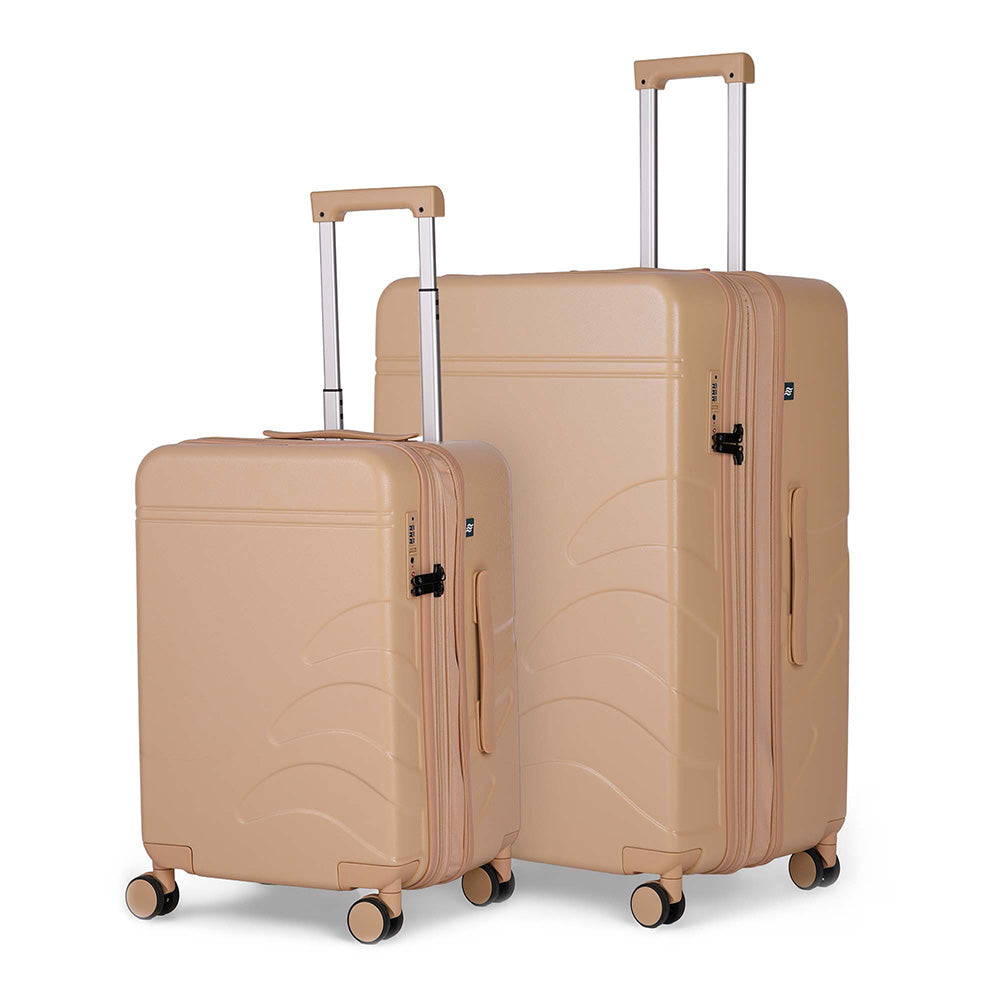 Flowe Combo | Beige | Cabin+Large Hard Luggage
