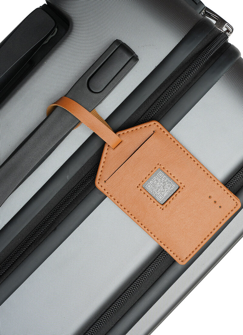 Smart Bag/Luggage Tracker Tag Brown | Compatible with iOS & Android