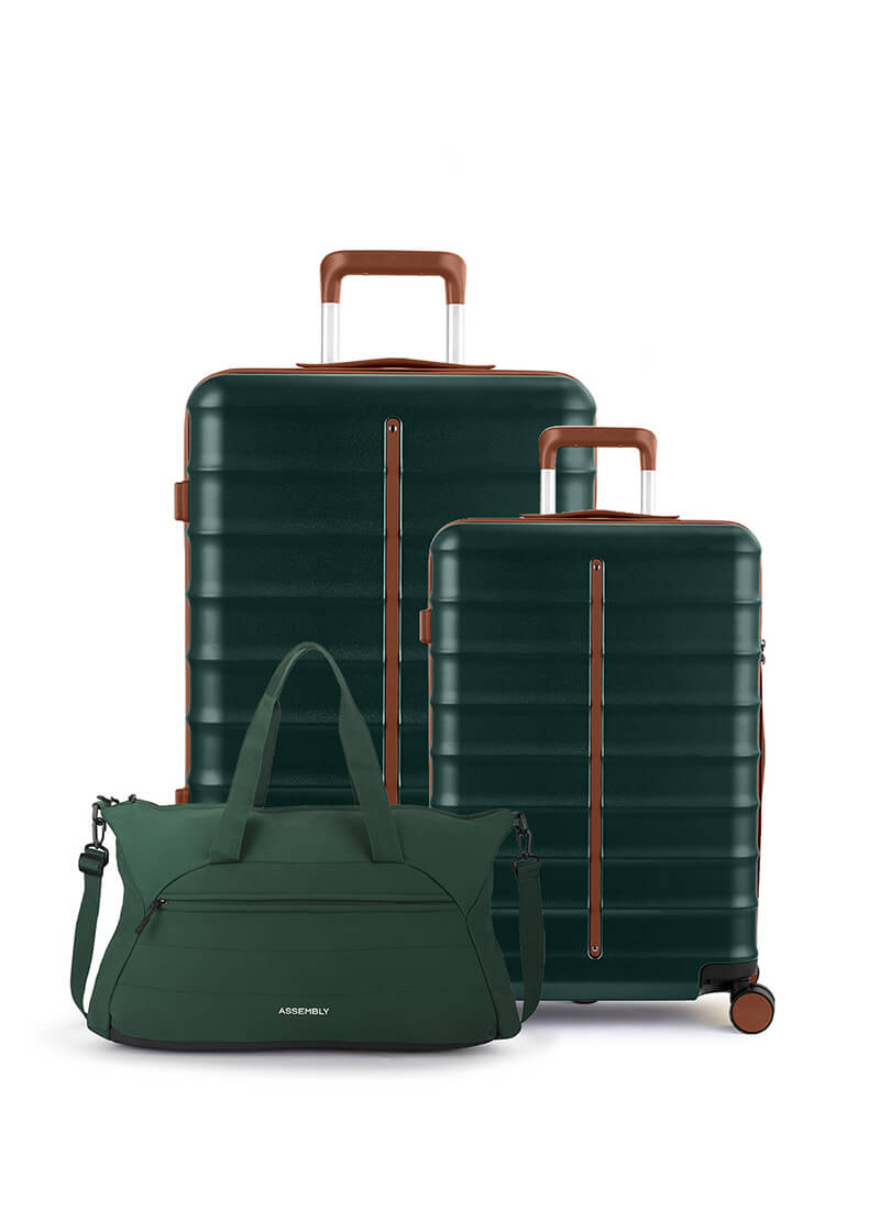 Odyssey Set of 2 & Float Duffle Combo | Forest Green | Cabin+Medium Hard Luggage & Duffle