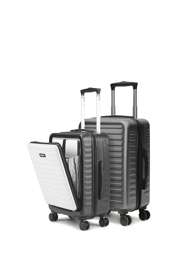 StarkPro Combo | Grey/White | CabinPro+Medium Hard Luggage