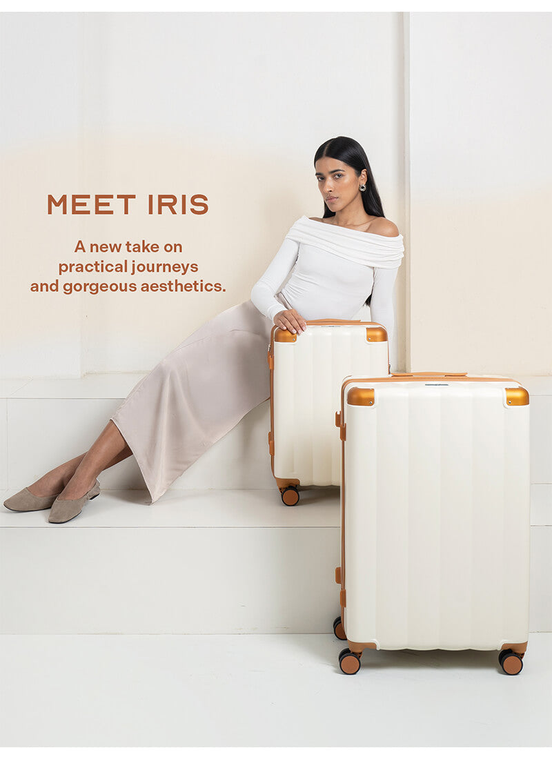 Iris Combo | Beige | Cabin+Large Hard Luggage