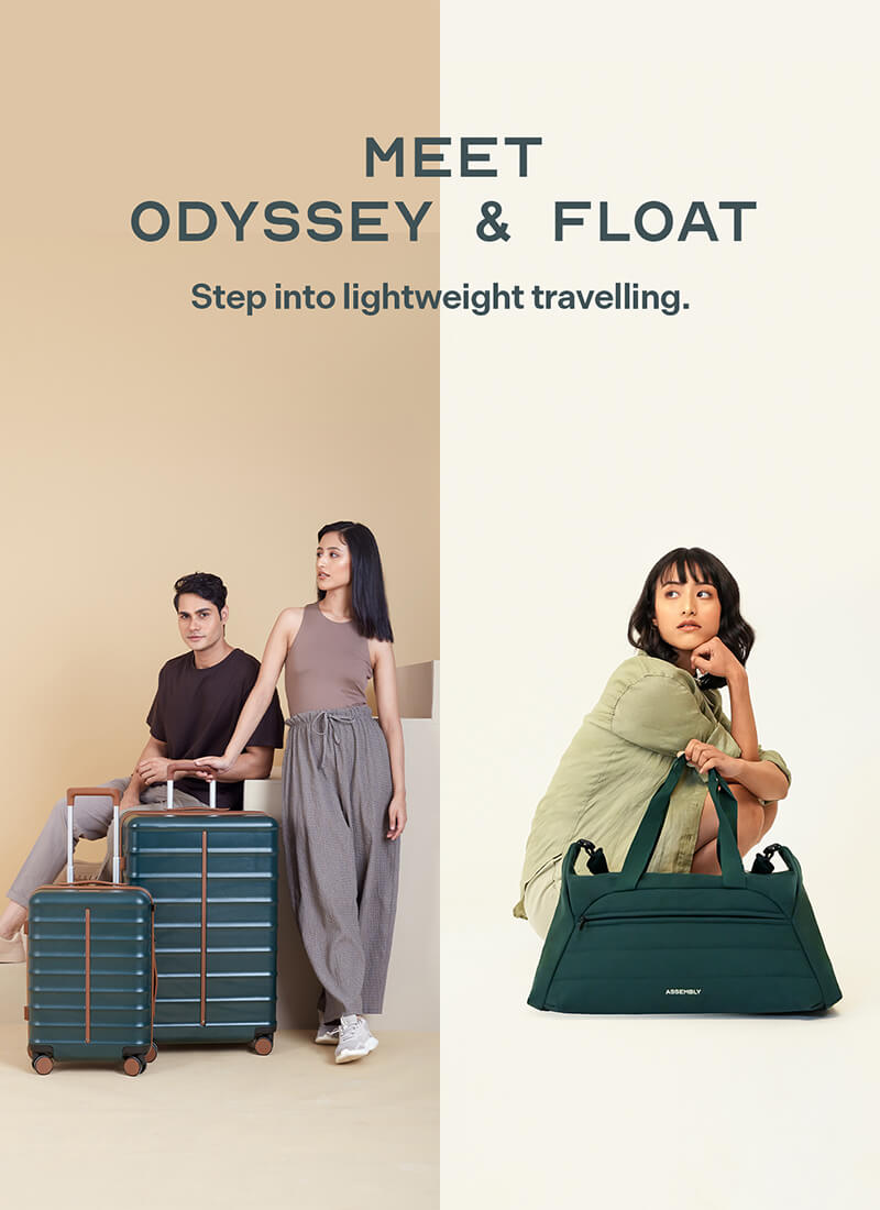 Odyssey Set of 2 & Float Duffle Combo | Forest Green | Cabin+Large Hard Luggage & Duffle