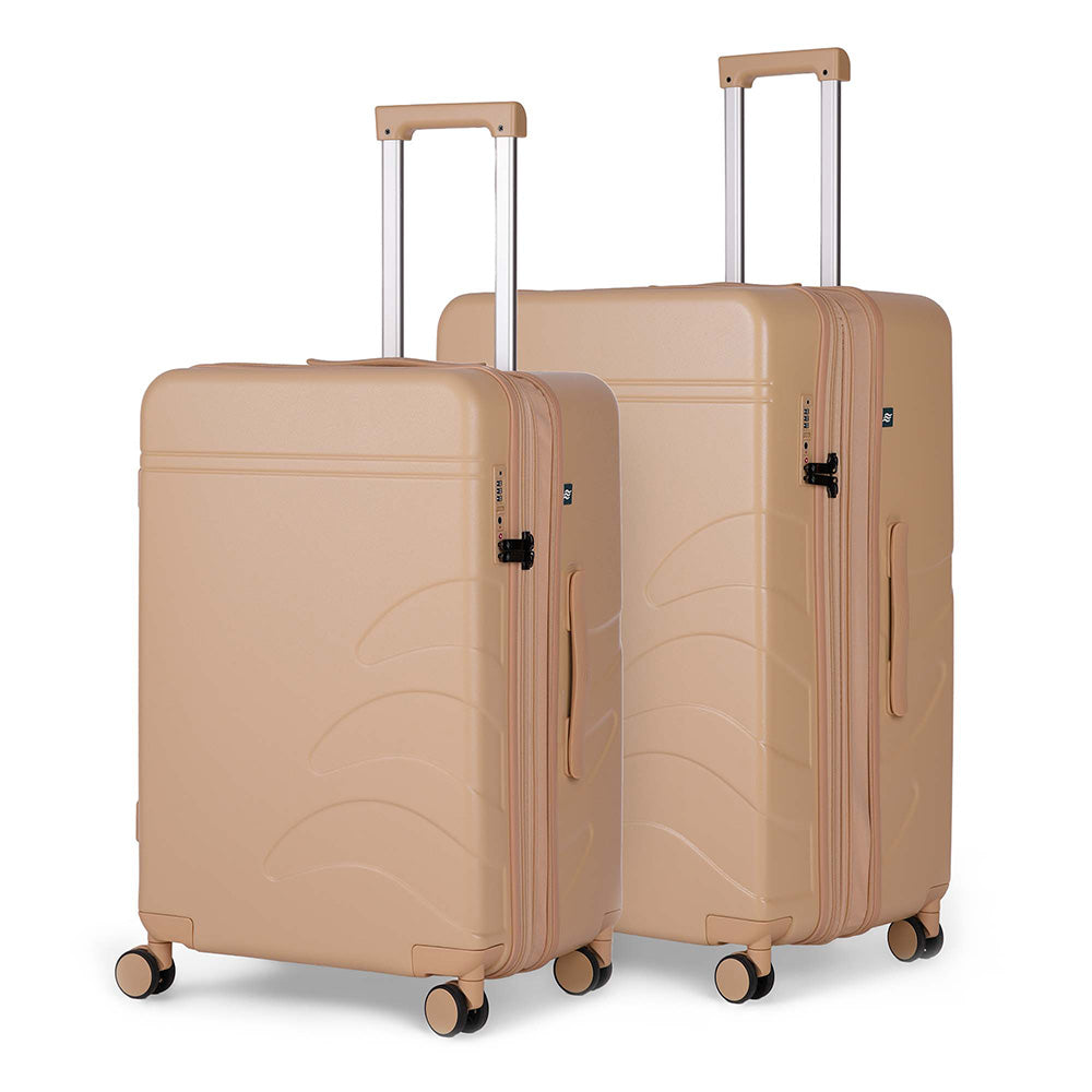Flowe Combo | Beige | Medium+Large Hard Luggage