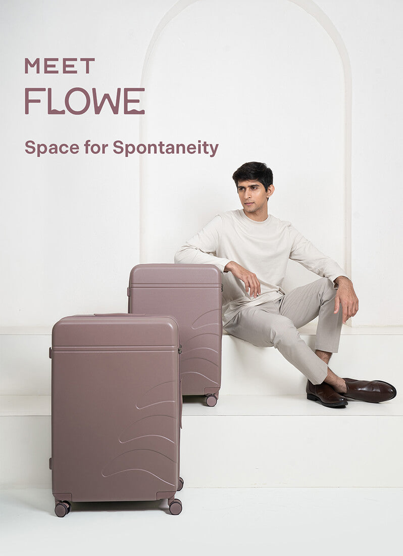 Flowe Combo | Brown | Medium+Large Hard Luggage