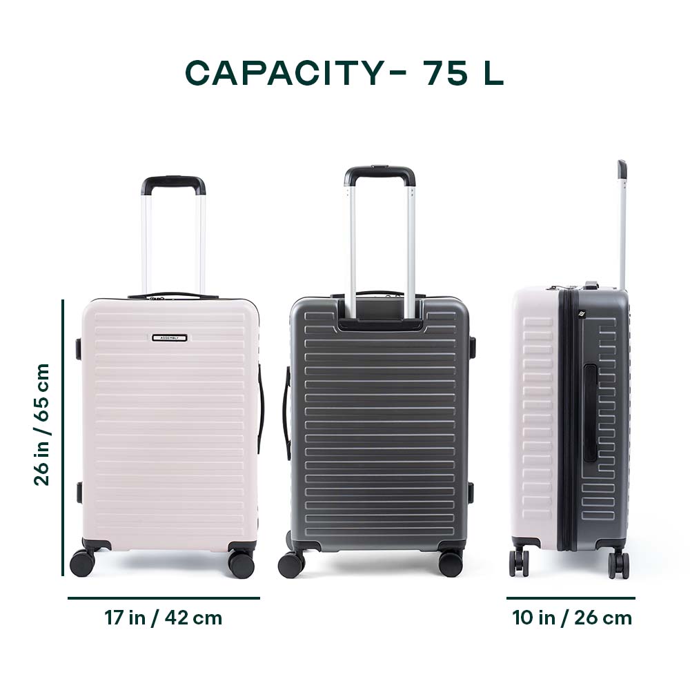 Two Tone | Ivory-Grey | Medium Hard Luggage