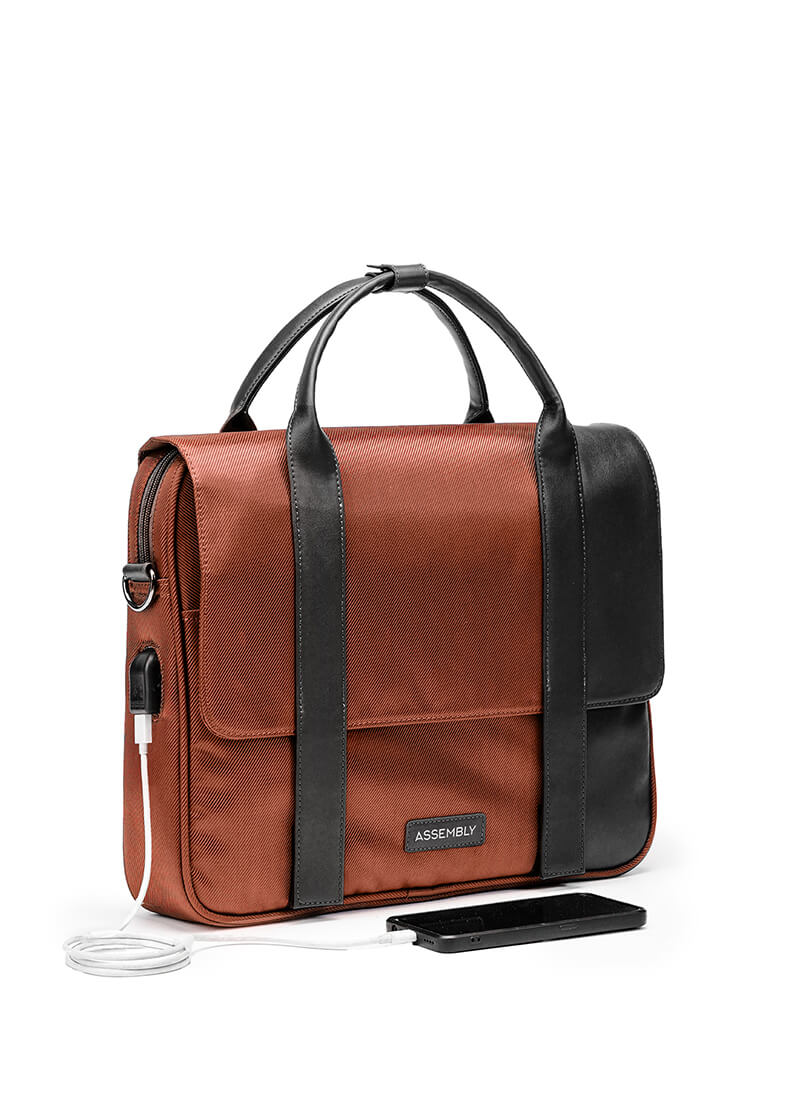 Urbix | Rust | Premium Laptop Messenger Bag