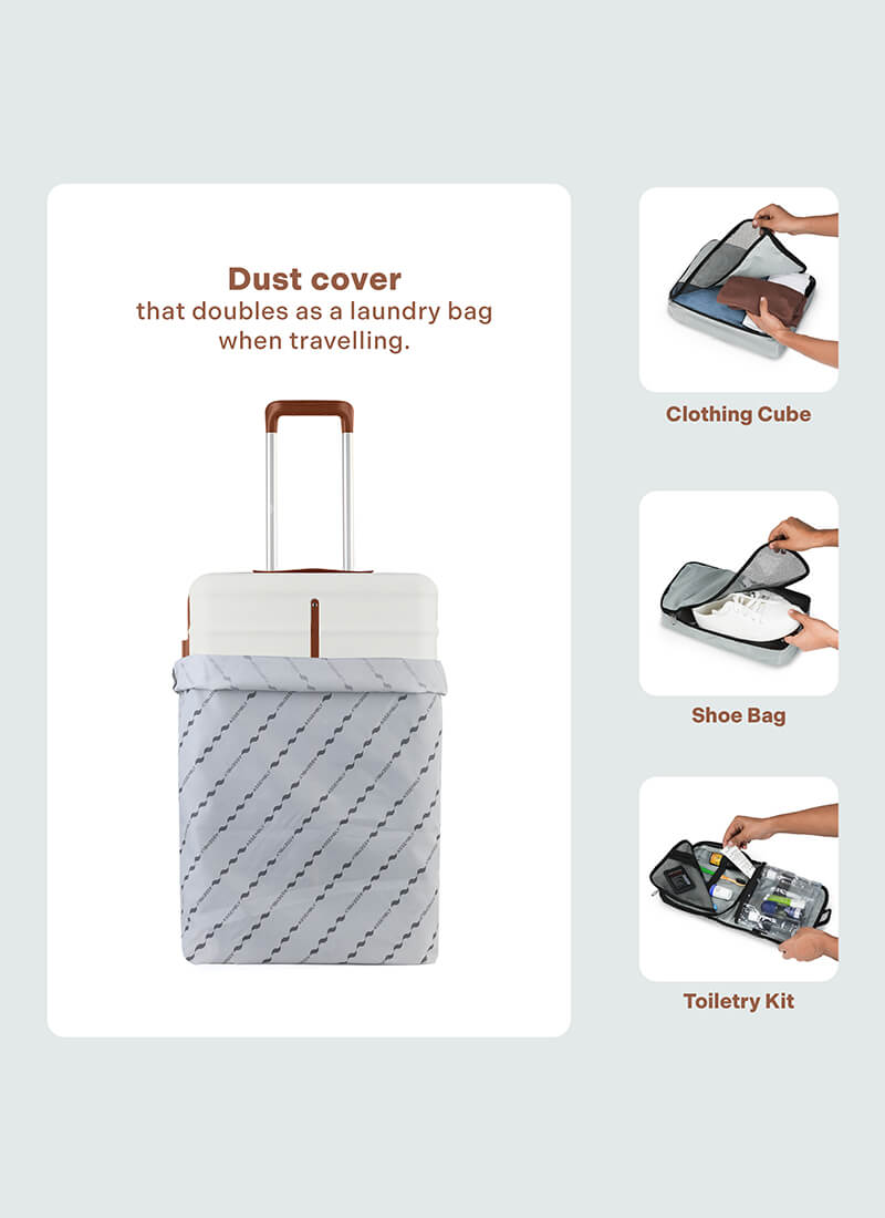 Odyssey Combo | Sand | Cabin+Medium Hard Luggage