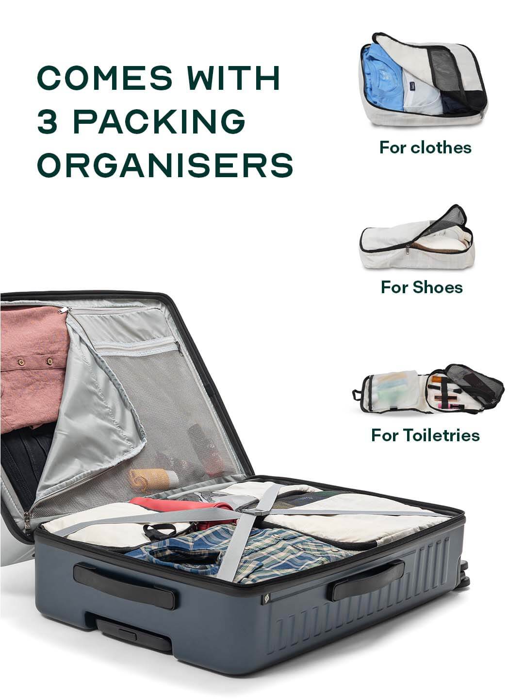 Two Tone | White-Blue | Cabin Hard Luggage