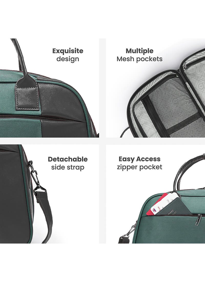 Stark+Verve Combo | Green | Medium Hard Luggage with Duffle Bag