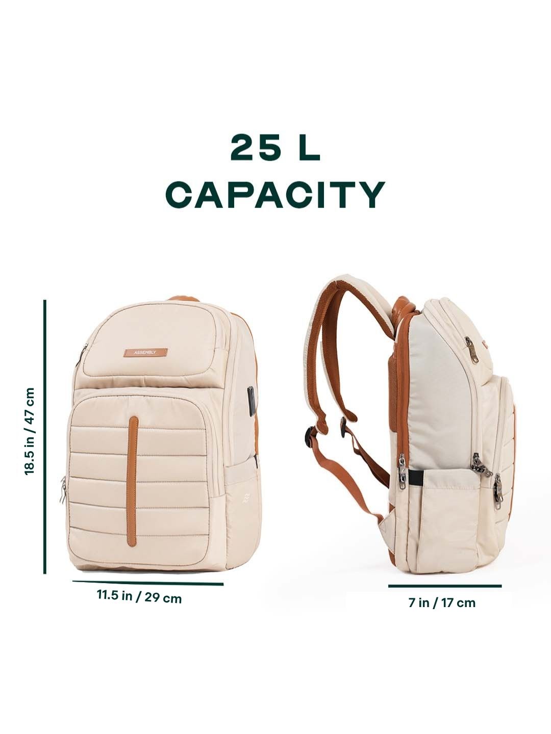 Odyssey Backpack | Beige | Everyday Laptop Backpack