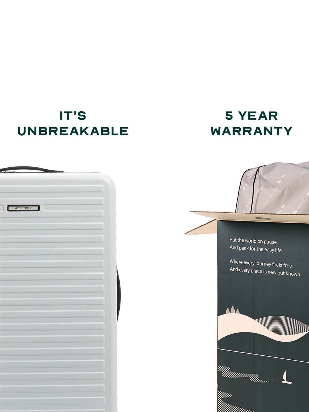 Two Tone | White-Blue | Cabin Hard Luggage