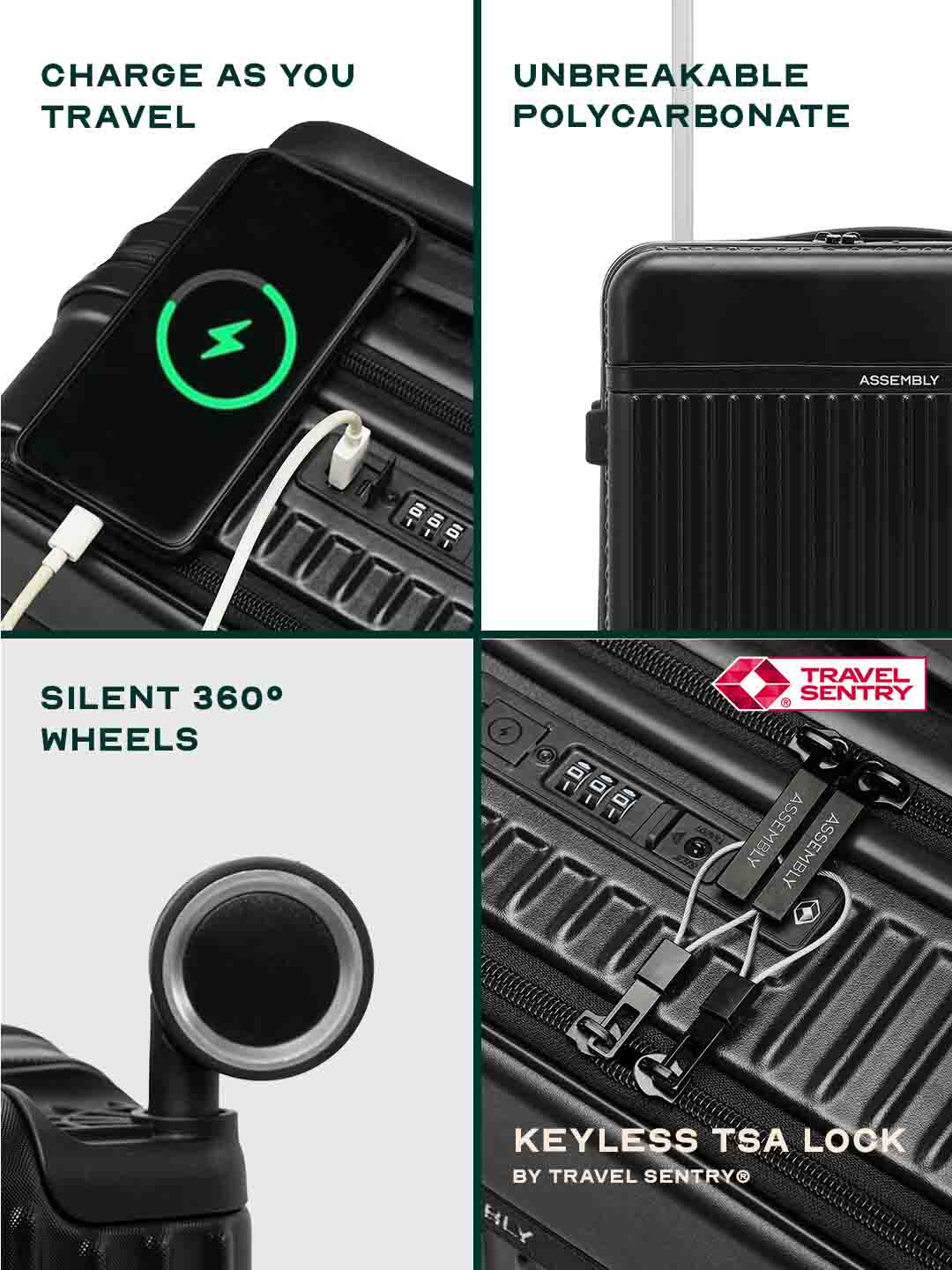 Rover Pro Combo | Black | CabinPro+Medium Hard Luggage