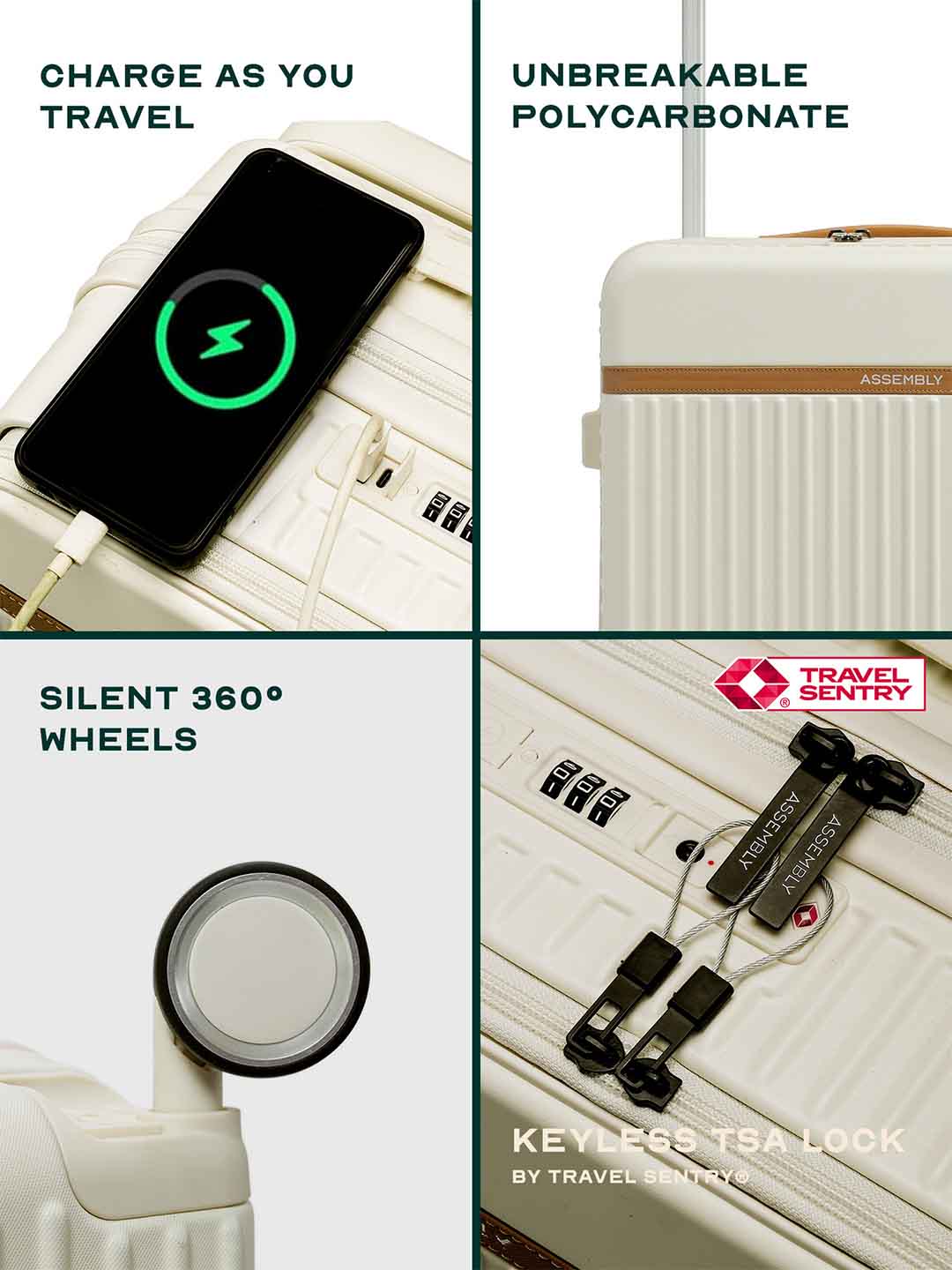 Rover Pro Combo | Moon-White | CabinPro+Medium Hard Luggage