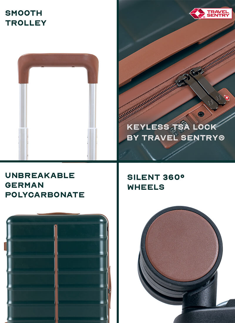 Odyssey Combo | Forest | Set of 3 Hard Luggage