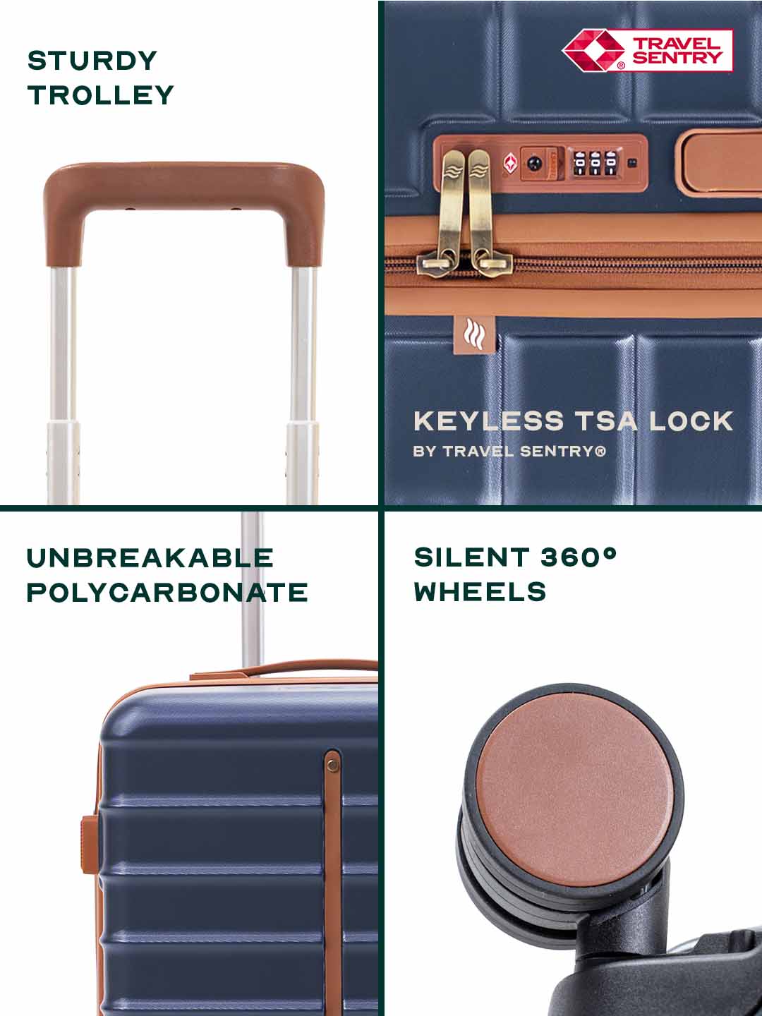 Odyssey Combo | Ocean | Cabin+Medium Hard Luggage