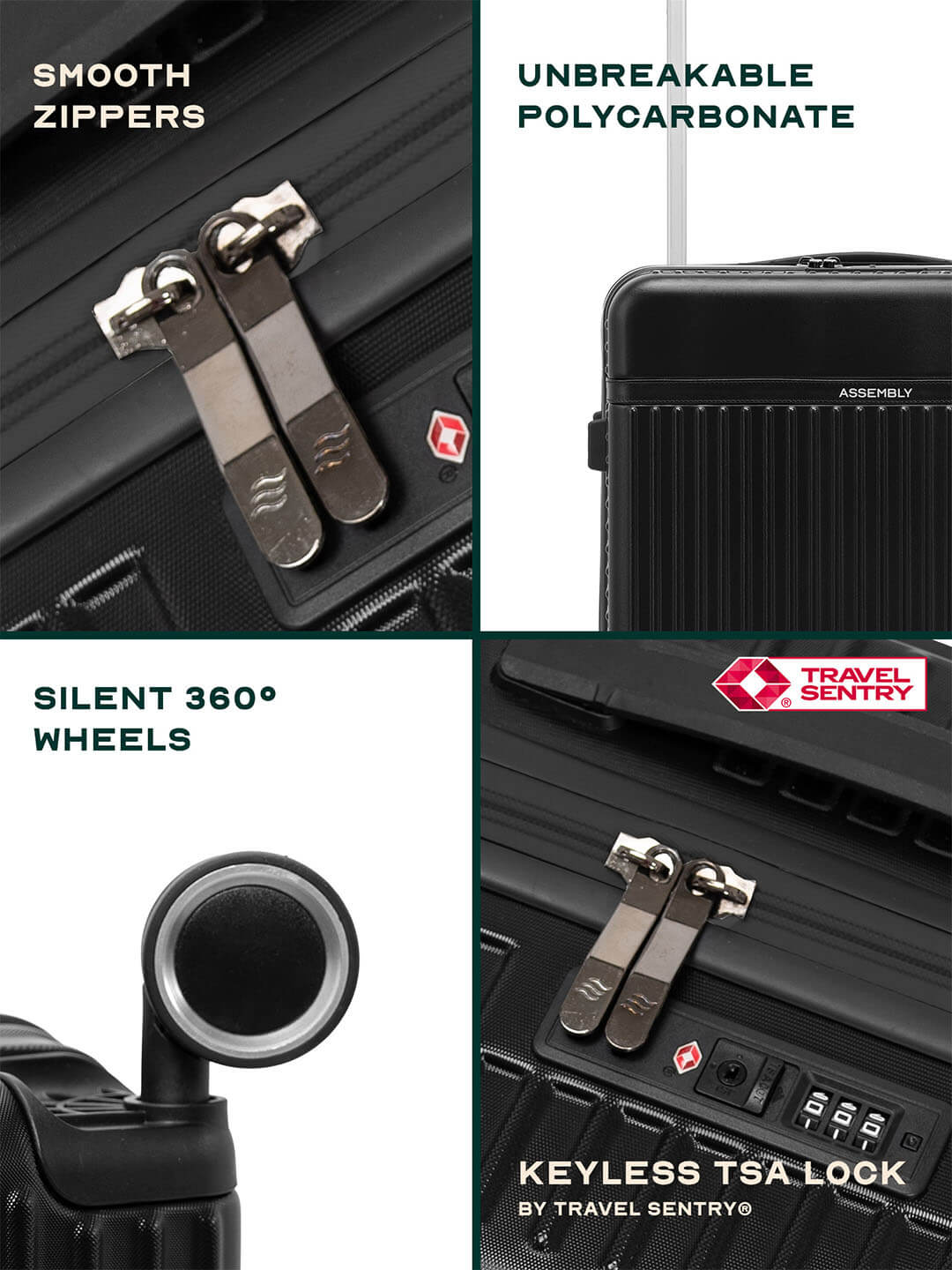 Rover | Black | Cabin Hard Luggage