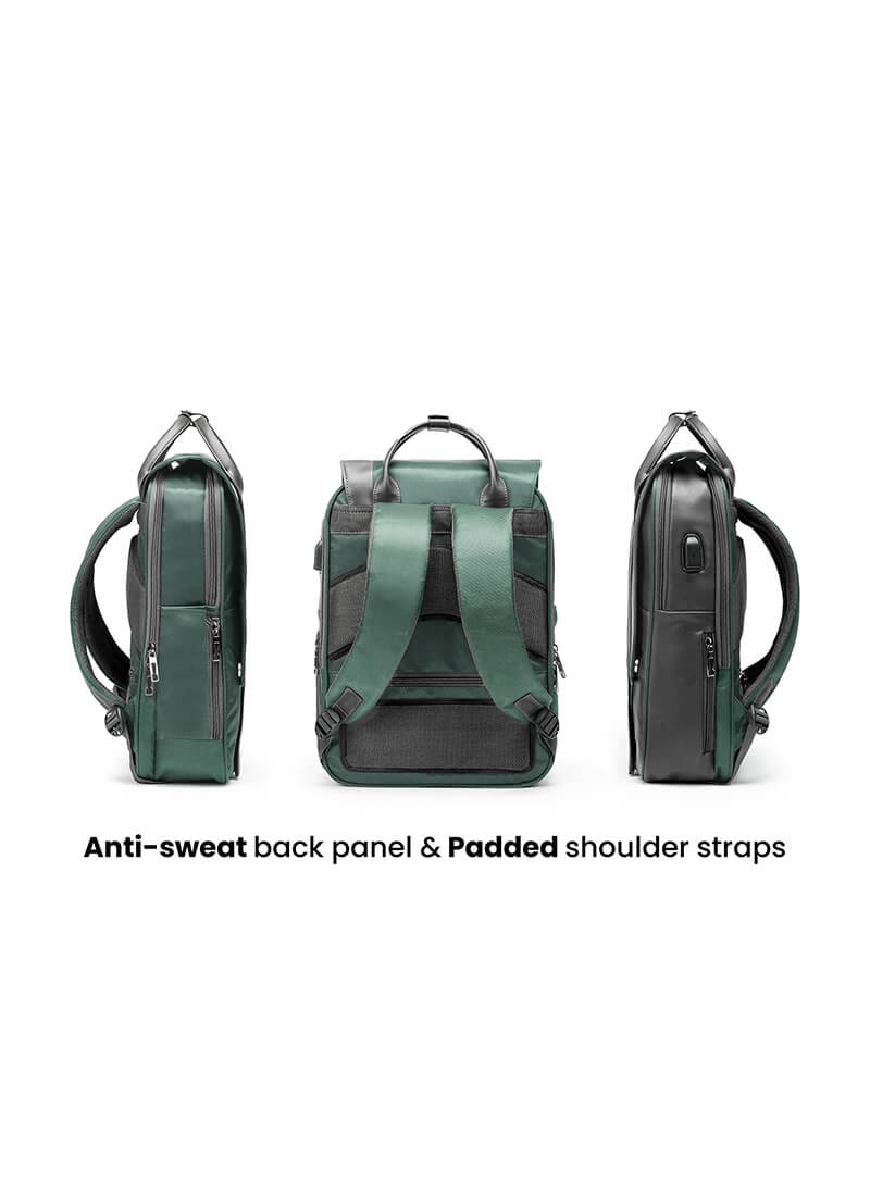 Echo+Flux Combo | Green | Laptop Backpack with Fanny Pack