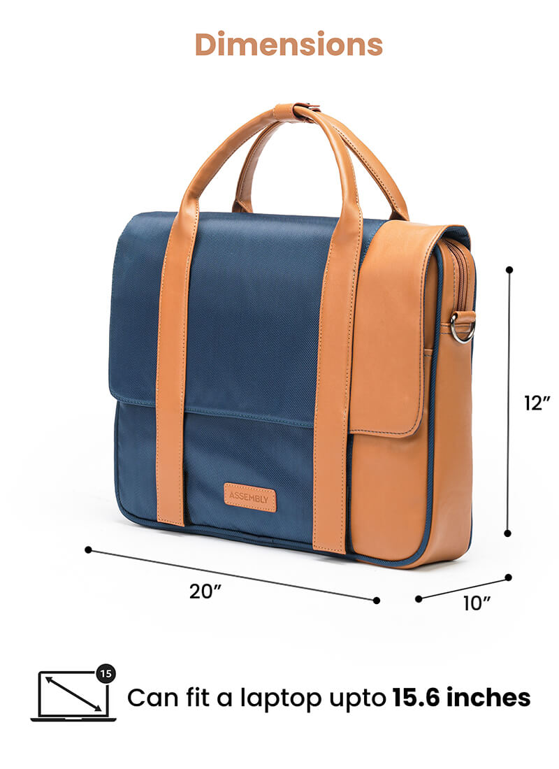 Urbix | Blue | Premium Laptop Messenger Bag