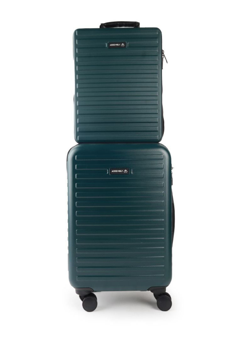 Stark+Edge Combo | Green | Cabin Hard Luggage with Backpack